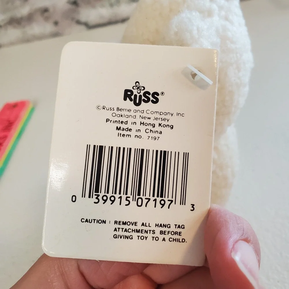RUSS‎ Luv Pets Broken Arm White Teddy Bear 